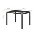 Ver imagem 4 de Jogo de Mesa de Cozinha Malva Preto 107 X 70 cm Com 4 Cadeiras 118 Assento Preto