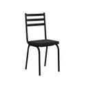 Ver imagem 5 de Jogo de Mesa de Cozinha Malva Preto 107 X 70 cm Com 4 Cadeiras 118 Assento Preto