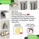 Ver imagem 4 de Kit Acessórios Para Banheiro Inox Com Adesivo 6 Peças ELG