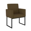 Ver imagem 3 de Kit Sofá 2 Lugares + 2 Poltronas para Recepção Sala Balaqui Cor:marrom Marrom