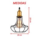 Ver imagem 2 de Kit 12 Pendente Aço Taschibra 40w Vintage Lustre Preto 185
