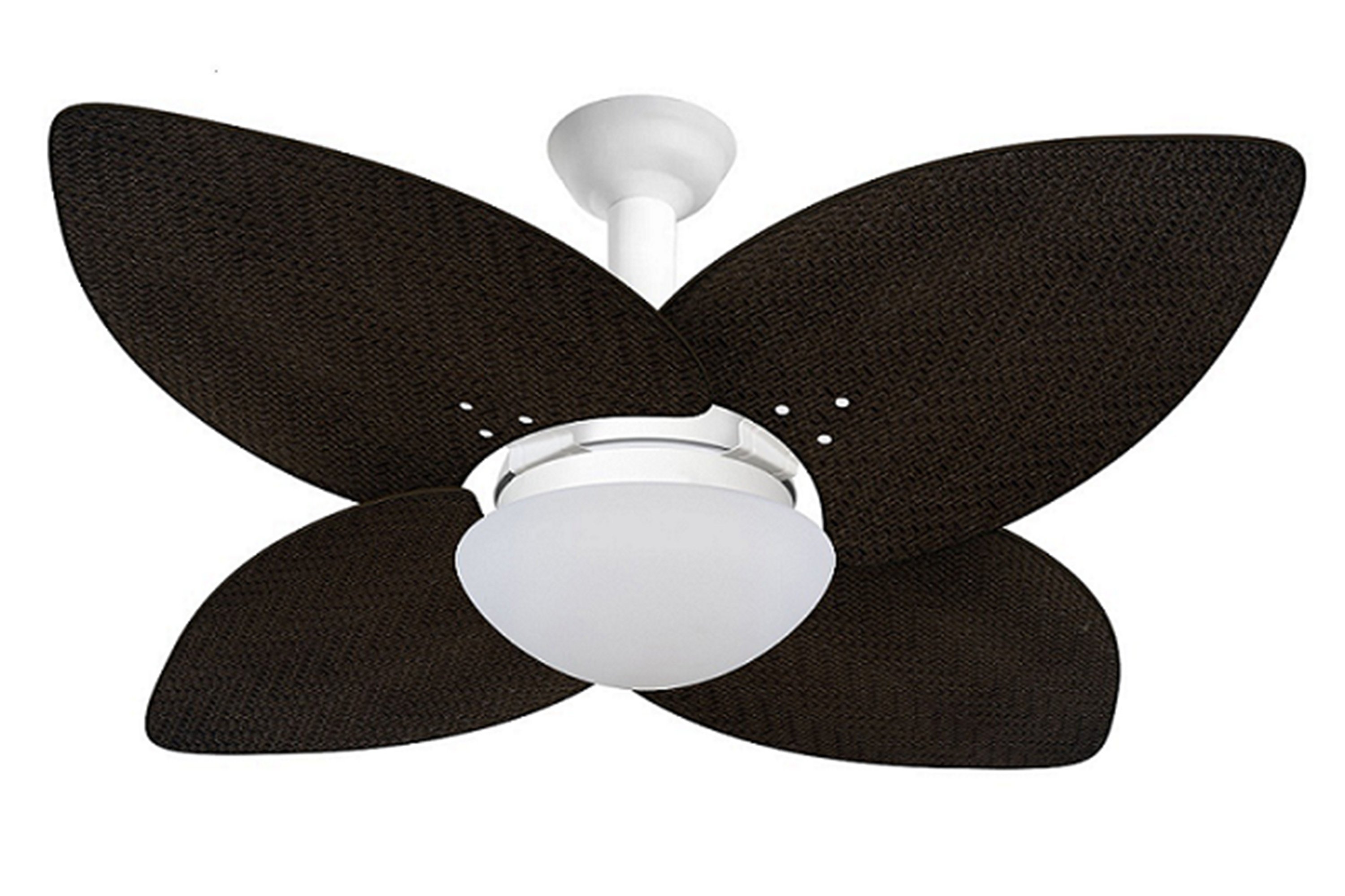 Ventilador de Teto Jet Aspen Venti-Delta Branco Rattan Marrom 220V