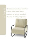 Ver imagem 4 de Poltrona Decorativa Zoe Braço em Ferro Bege Estofama