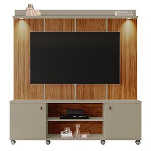 Estante Home Madison 160cm Grigio Fosco/cinamomo Mel para Tv até 70” - Mobler