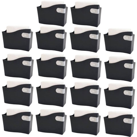 18 Suportes Porta Guardanapo e Sache para Restaurante 14cm Mesa Bar Padaria Brinox Preto