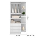 Ver imagem 3 de Quarto de Bebê Doce Sonho com Roupeiro 825 e Berço Simples 1 C/ Rodízios Qmovi Branco