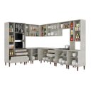 Ver imagem 2 de Cozinha de Canto Modulada New 233/311x214 Cm Balcão Tampo Armário Nicho Forno Mdp Legno - Clicklar