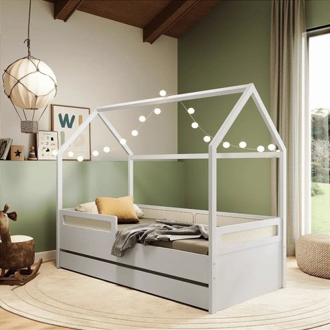 Bicama Casinha com Rattan Divertidamente