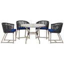 Ver imagem 1 de Mesa com 4 Cadeiras e Noronha Estofado 10 Trama Original Preto