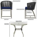 Ver imagem 2 de Mesa com 4 Cadeiras e Noronha Estofado 10 Trama Original Preto