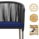 Ver imagem 3 de Mesa com 4 Cadeiras e Noronha Estofado 10 Trama Original Preto