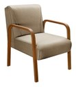 Ver imagem 1 de Poltrona Decorativa Anita Para Sala Quarto Recepção - Linho Marrom