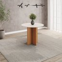 Ver imagem 1 de Mesa de Jantar 4 Lugares 90cm Tampo de MDF Redonda Lana