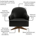 Ver imagem 5 de Poltrona Decorativa Naomi Base Giratoria Courino Tcs 724 Moll