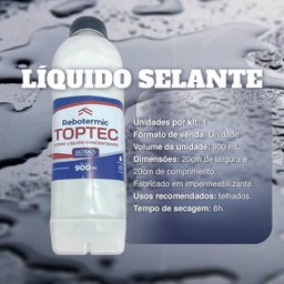 Rebotermic Líquido 900ml - Impermeabilizante Proteção contra Infiltrações e Mofo - 6