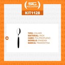 Ver imagem 3 de Kit - 36 Colheres de Mesa Ipanema com Lâmina em Aço Inox Cabo Preto Cptop - Tramontina 23363400