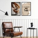 Ver imagem 1 de Kit 2 Quadros Cantinho do Café Abençoado 45x34cm - com Vidro:moldura Branca