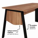 Ver imagem 5 de Mesa Gerente Dinâmica em L 2,00 m X 1,70 m com Tampo Chanfrado 45° Pés Cavalete e Armário