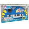 Teclado Piano Musical Infantil com Efeitos Luminosos - Azul - 1