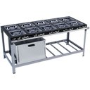 Ver imagem 1 de Fogão Industrial Stori Premium 10 Bocas 30x30 com Forno M21 Pintado Metalmaq