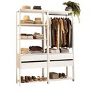 Ver imagem 2 de Guarda-roupa Closet Modulado 4 Gavetas 140 Cm Branco Valencia Madesa Xa Branco