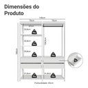Ver imagem 3 de Guarda-roupa Closet Modulado 4 Gavetas 140 Cm Branco Valencia Madesa Xa Branco