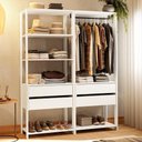 Ver imagem 1 de Guarda-roupa Closet Modulado 4 Gavetas 140 Cm Branco Valencia Madesa Xa Branco