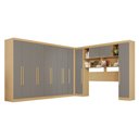 Ver imagem 3 de Guarda-Roupa Casal Modulado Portofino 13 Portas 4 Gavetas Jequitibá/Granizo - Pnr Móveis