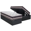 Ver imagem 1 de Cama Box Baú Solteiro: Colchão Anatômico Herval Ag65 Belfort + Base Crc Suede Gray (88x188)