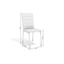 Ver imagem 5 de Conjunto: Mesa Sala Jantar Volga C/ Tampo de Madeira 90cm e 4 Cadeiras Amsterdã Niquel - Branco -