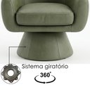 Ver imagem 6 de Poltrona Decorativa Cave Base Giratoria Corano Tca 217 Moll