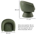 Ver imagem 3 de Poltrona Decorativa Cave Base Giratoria Corano Tca 217 Moll