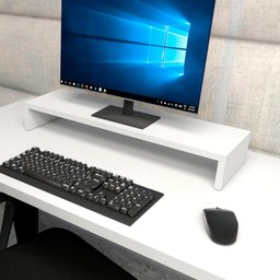 Suporte P/ Monitor MDF Mesa Escritório 70cm X 20cm F5 - 1