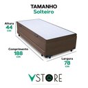 Ver imagem 3 de Bicama Box com Baú Solteiro Marrom 78x188x44 V-store