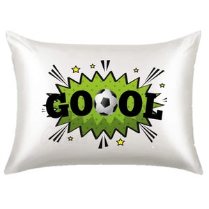 Fronha Cetim para travesseiro Personalizada Futebol gool m1
