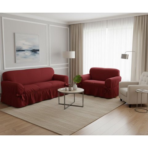 Capa de Sofá Patrícia 2 e 3 Lugares - Bordô