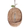 Cesto Organizador de Parede Pera 25cm com Textura Palha Rattan - Oikos - 1