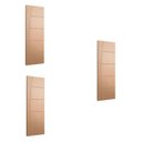 Ver imagem 2 de Kit 3 Folhas de Porta de Madeira Maciça 210x100cm Friso