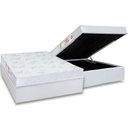 Ver imagem 1 de Cama Box Baú Casal: Colchão Espuma Castor D33 Sleep Max Relax + Base CRC Courano White(138x188)