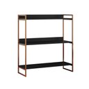 Ver imagem 2 de Kit Industrial Estante Guaecá 180x95 e Aparador Industrial 3 Prateleiras Córdoba 100x95 Cobre/preto