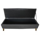 Ver imagem 4 de Cabeceira e Recamier Iza para Cama Box Casal Queen 1.60 - Suede - Sv Decor: Cinza Escuro