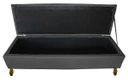 Ver imagem 4 de Cabeceira e Recamier Iza para Cama Box Casal Queen 1.60 - Suede - Sv Decor: Cinza Escuro