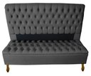 Ver imagem 1 de Cabeceira e Recamier Iza para Cama Box Casal Queen 1.60 - Suede - Sv Decor: Cinza Escuro