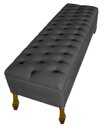 Ver imagem 3 de Cabeceira e Recamier Iza para Cama Box Casal Queen 1.60 - Suede - Sv Decor: Cinza Escuro