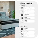 Ver imagem 3 de Cama Box Queen Branco + Colchão Paris Molas Ensacadas Preto Couro Branco/preto