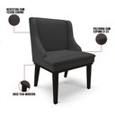 Ver imagem 4 de Kit 02 Cadeiras De Jantar Corino Base Madeira Preto Preto