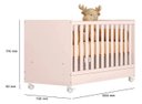 Ver imagem 3 de Quarto de Bebê Doce Sonho com Cômoda 777 e Berço Simples  Qmovi Rosa Acetinado