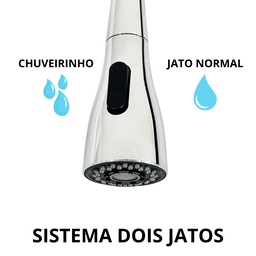 Torneira Cozinha Filtro Parede Gourmet Preta Flexivel 1/4vol:cromado - 3