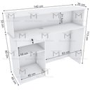 Ver imagem 5 de BALCÃO CAIXA COM PRATELEIRAS M360.B (COMÉRCIO) MUNDI MOVEIS