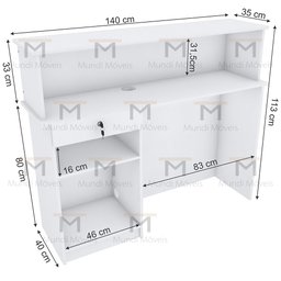 BALCÃO CAIXA COM PRATELEIRAS M360.B (COMÉRCIO) MUNDI MOVEIS - 5